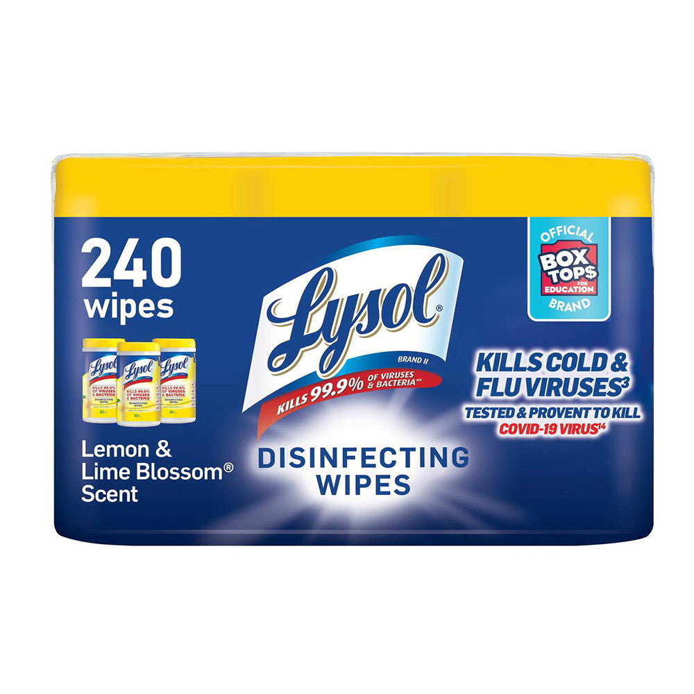 Lysol Disinfectant Wipes, Multi Surface Antibacterial Cleaning Wipes, 240 Ct